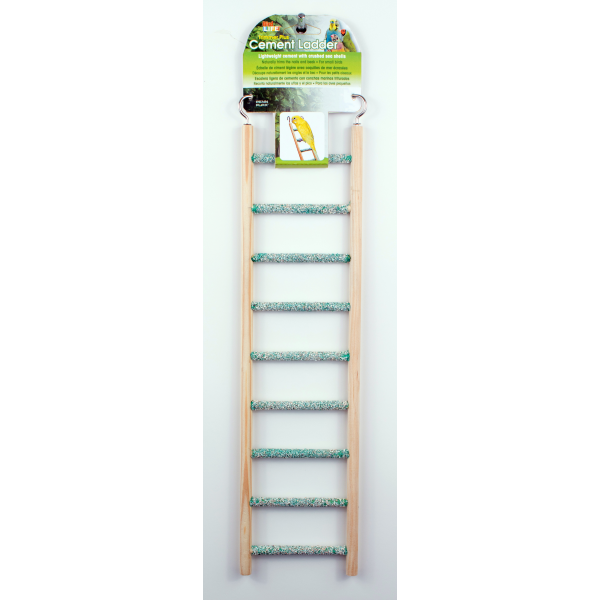 WOOD / CEMENT LADDER 9 STEPS