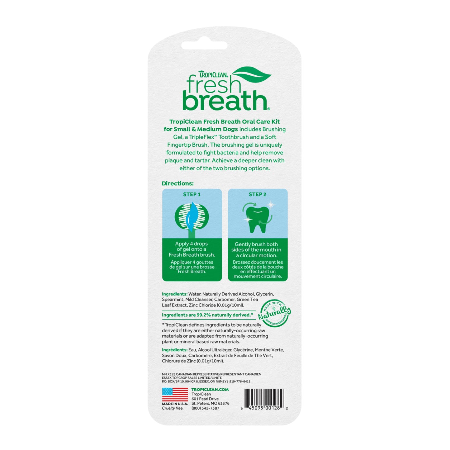TROPICLEAN ORAL CARE KIT SM