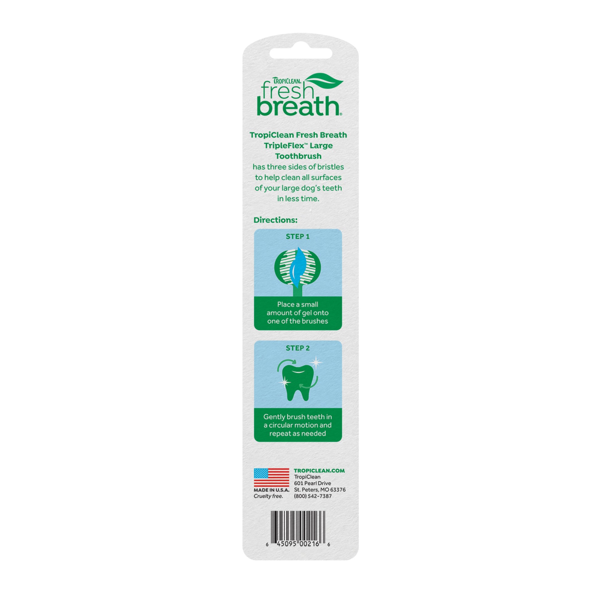 TROPICLEAN TOOTHBRUSH TRIPLEFLEX LARGE
