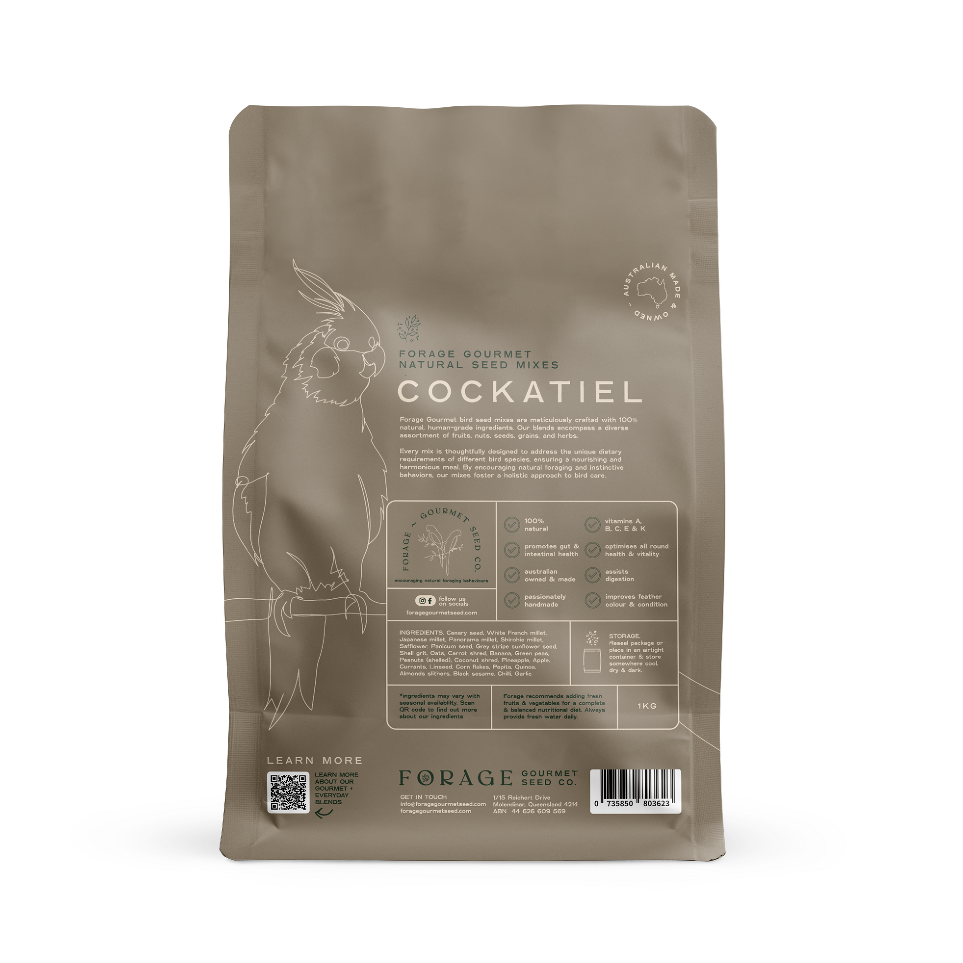 FORAGE COCKATIEL 1KG