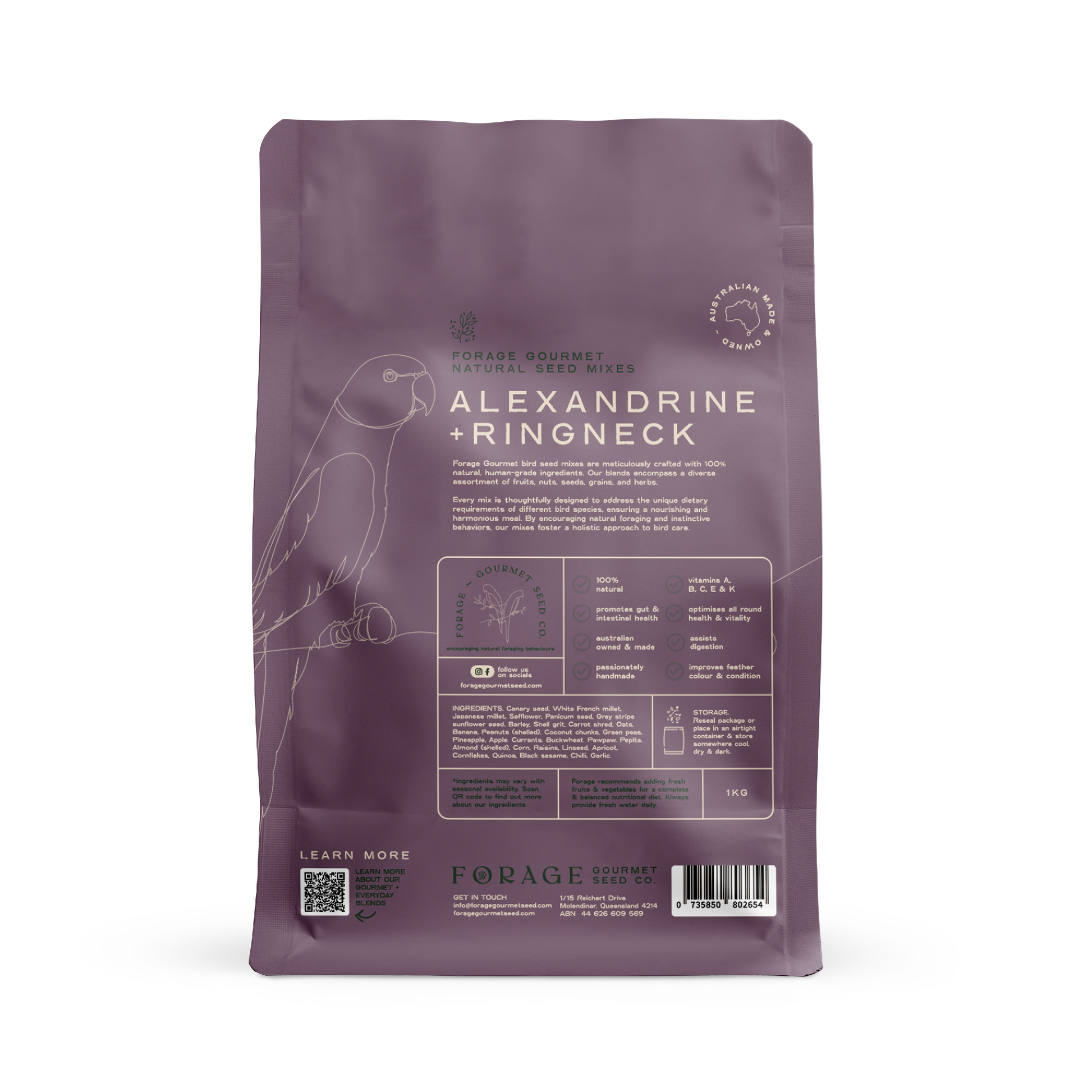 FORAGE RINGNECK & ALEXANDRINE 1KG