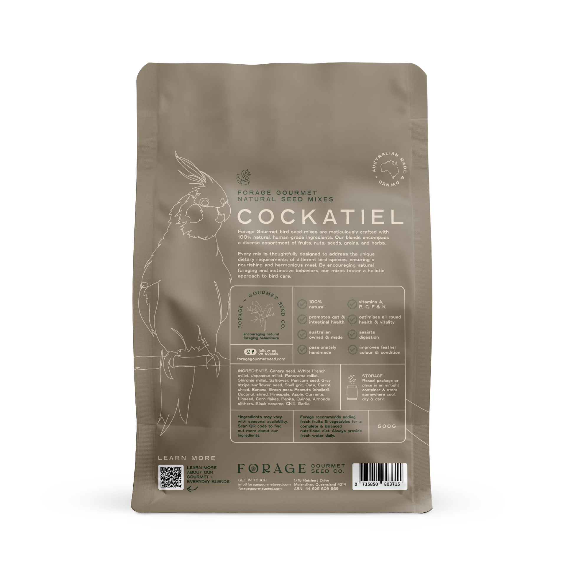 FORAGE COCKATIEL 500G