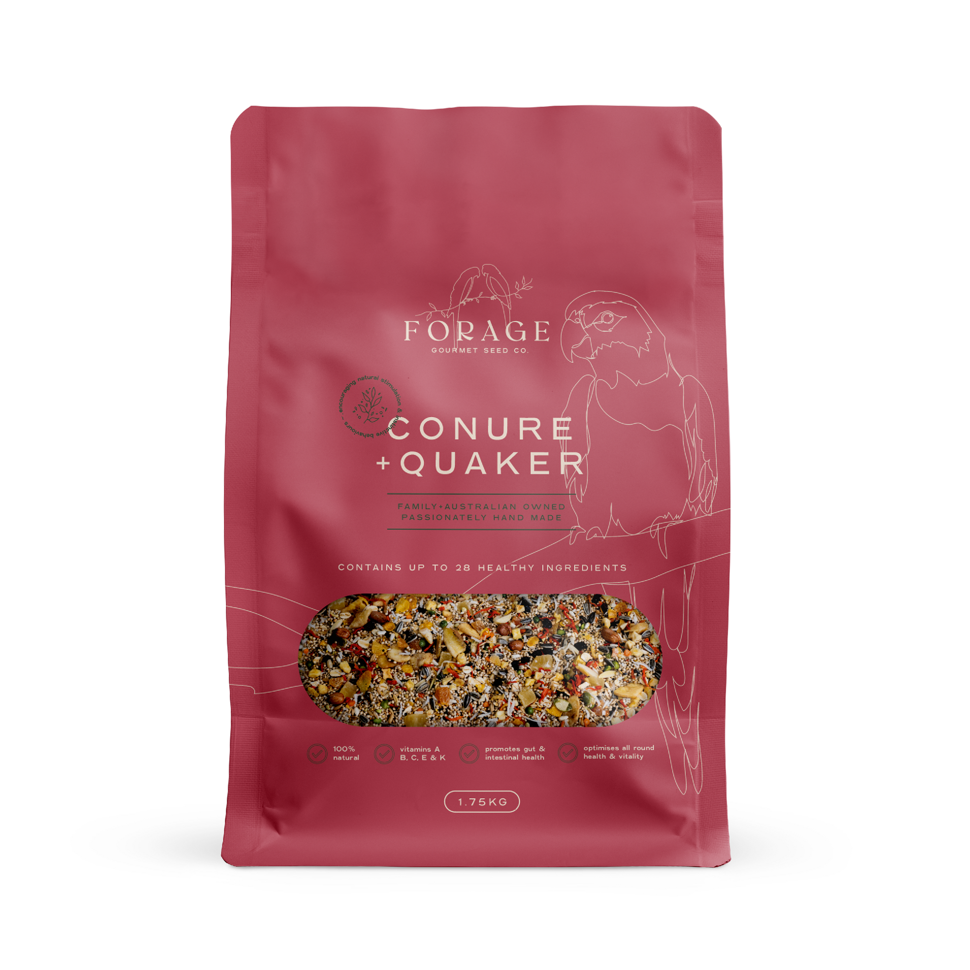 FORAGE CONURE & QUAKER 1.75KG