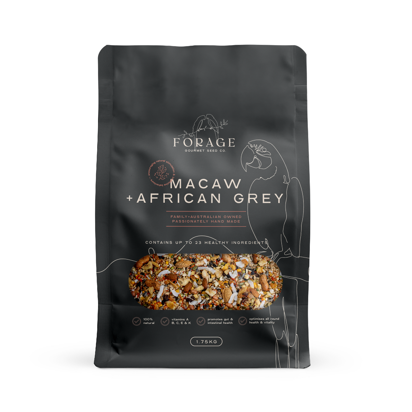 FORAGE MACAW & AFRICAN GREY 1.75KG