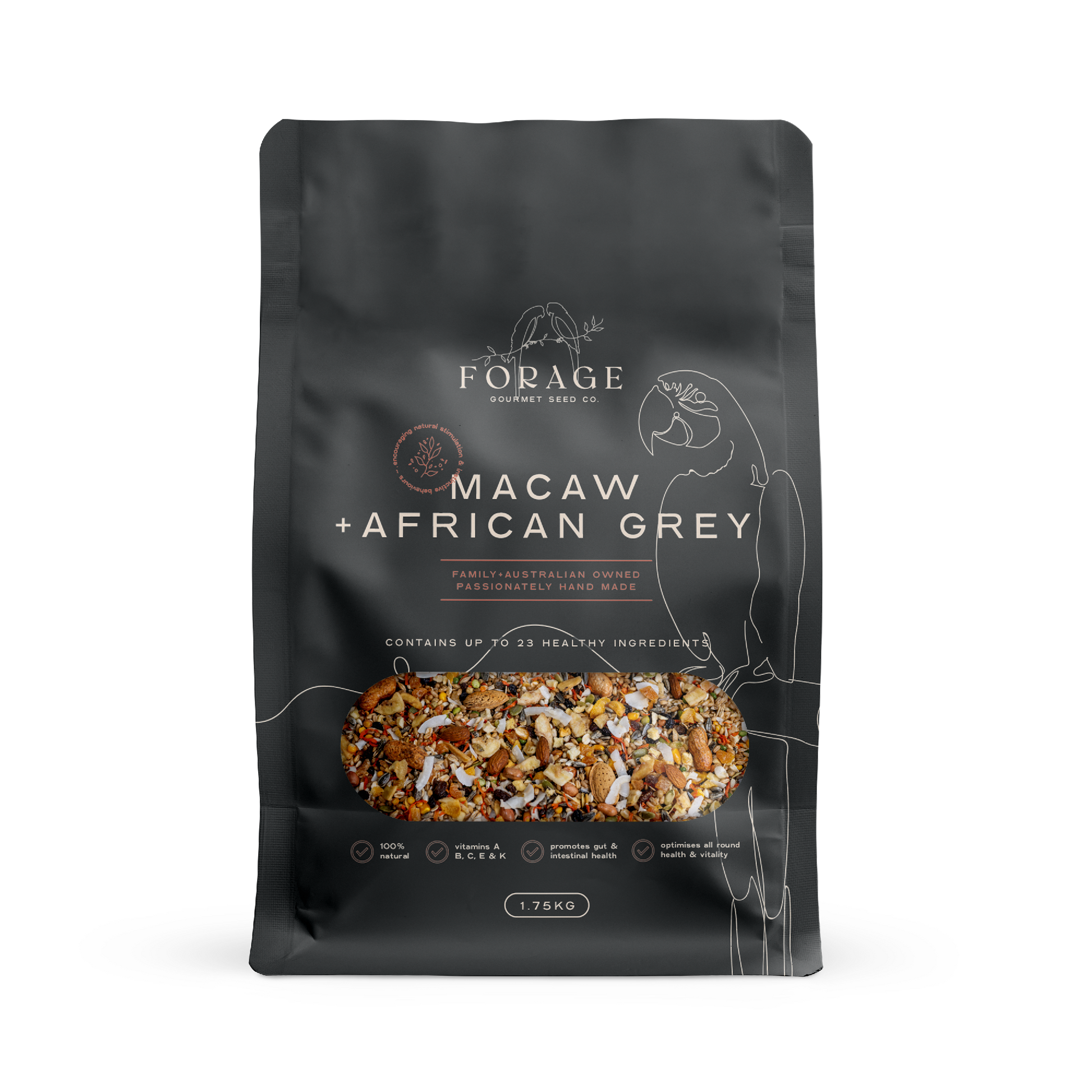 FORAGE MACAW & AFRICAN GREY 1.75KG