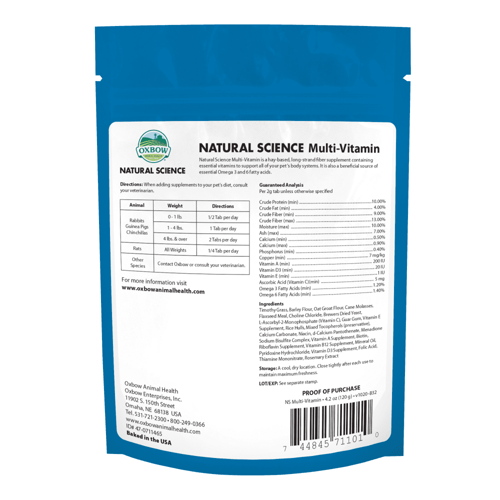 OXBOW NATURAL SCIENCE MULTI VITAMIN 120G