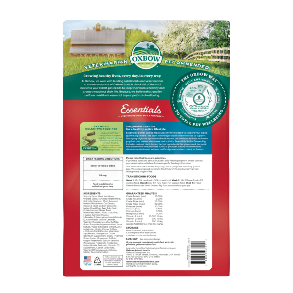 OXBOW ESSENTIALS SENIOR GUINEA PIG FOOD 1.81KG