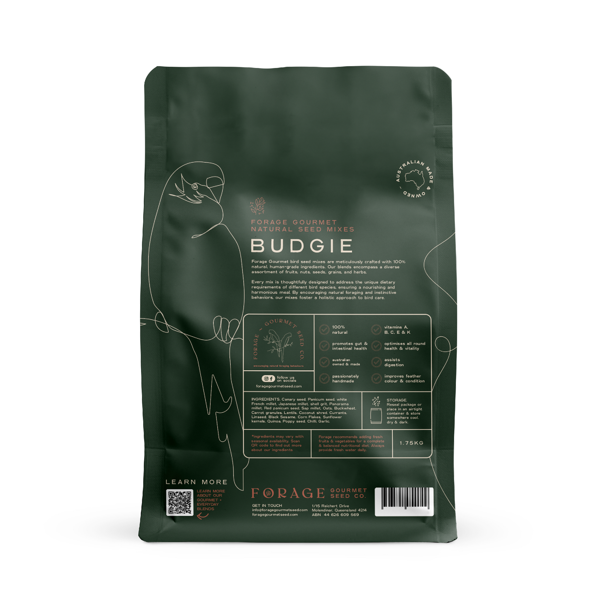 FORAGE BUDGIE 1.75KG