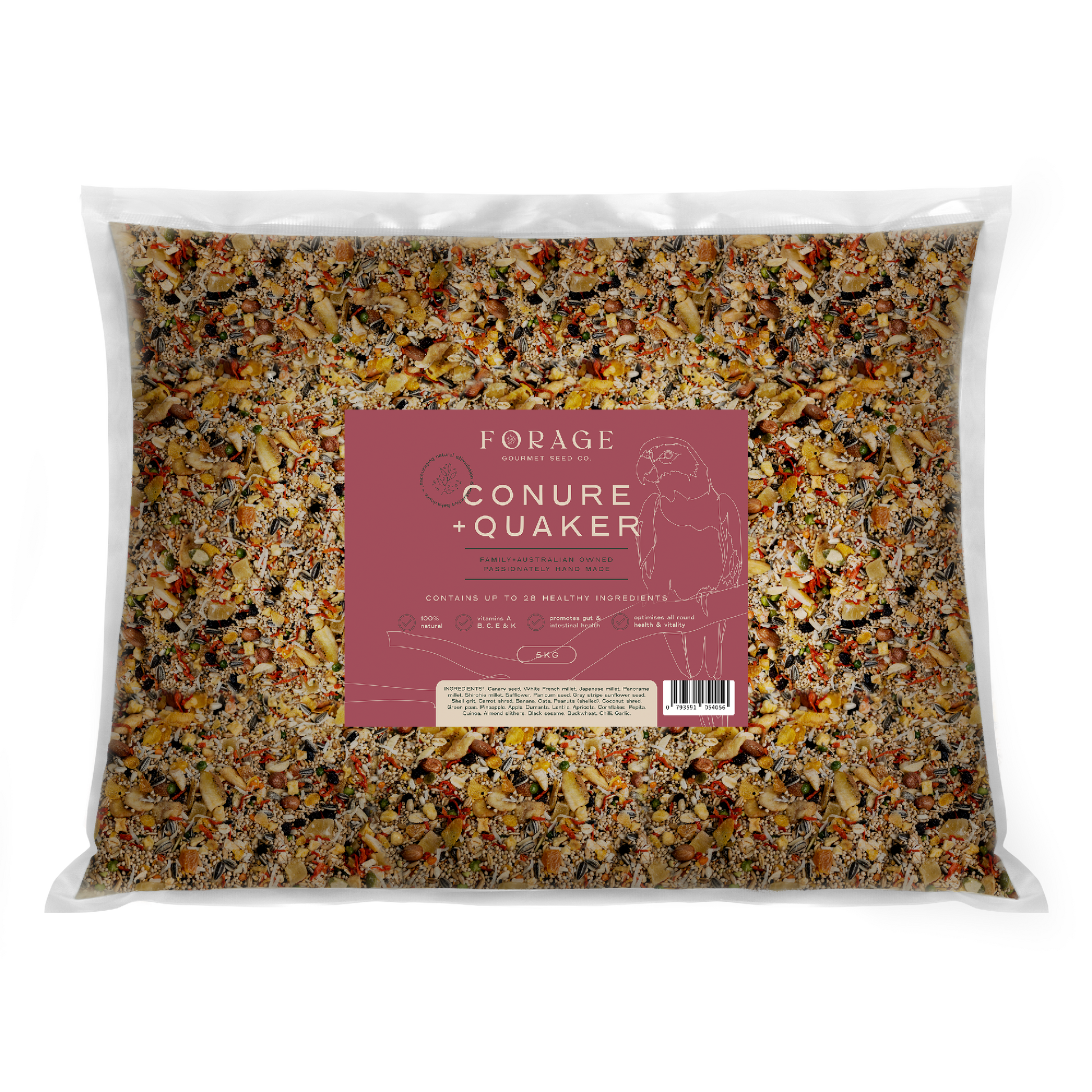 FORAGE CONURE & QUAKER 5KG