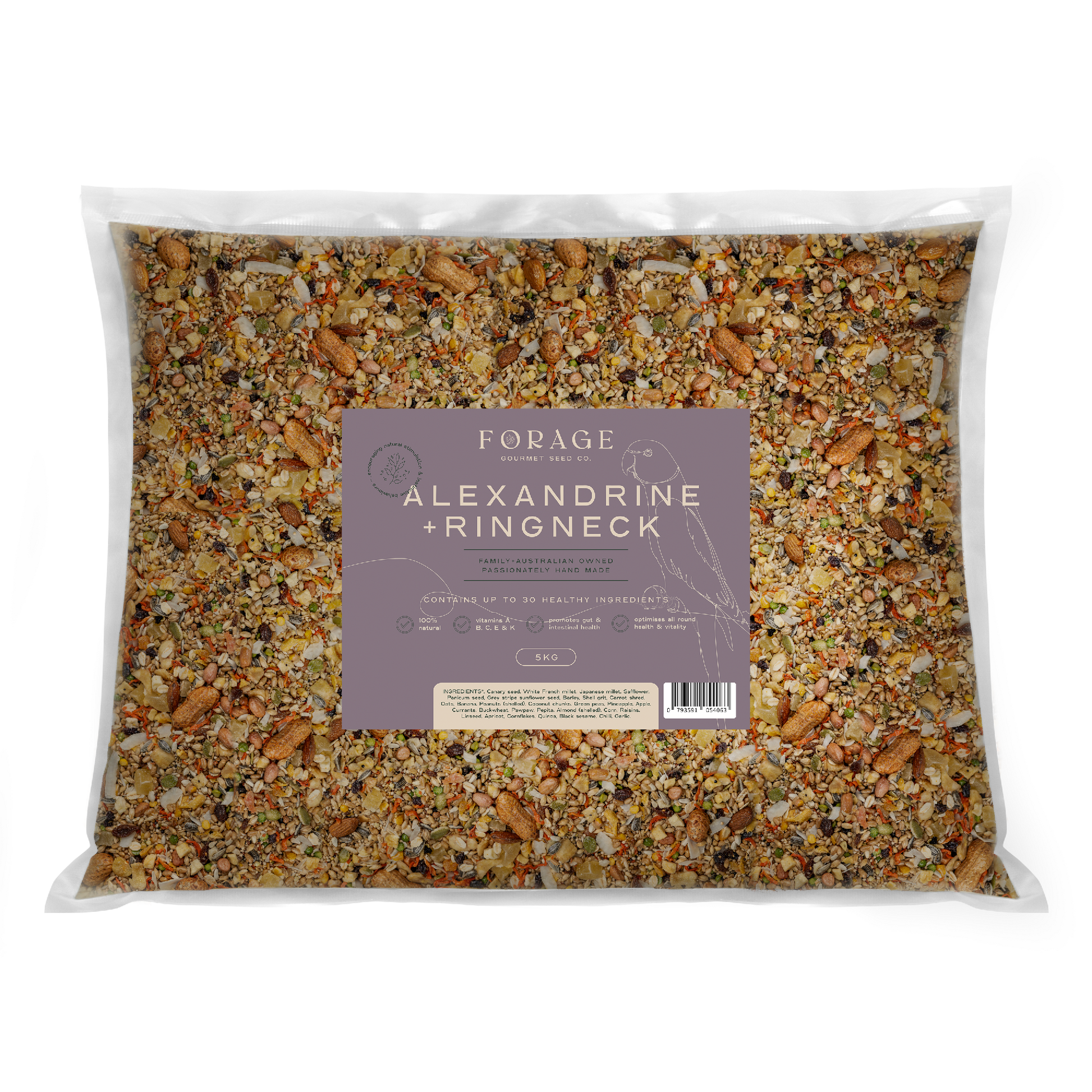 FORAGE RINGNECK & ALEXANDRINE 5KG