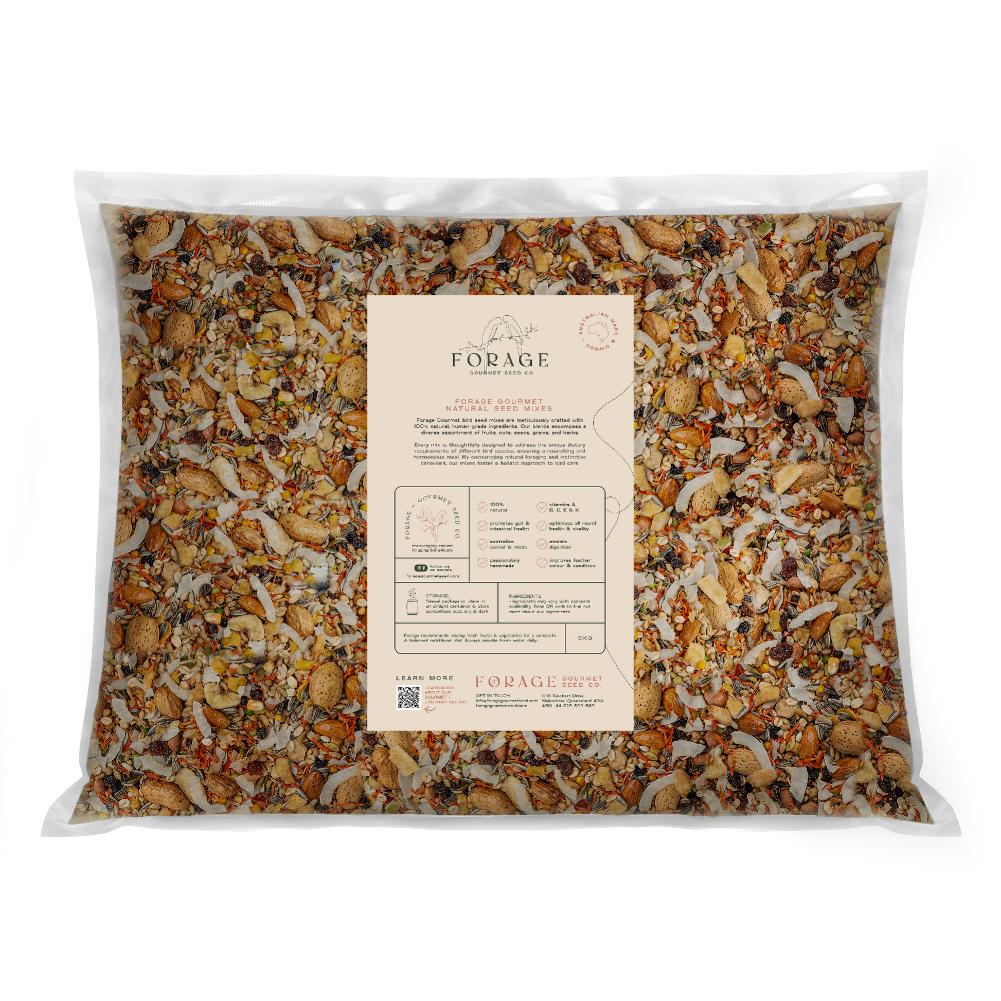 FORAGE COCKATOO, GALAH & CORELLA 5KG