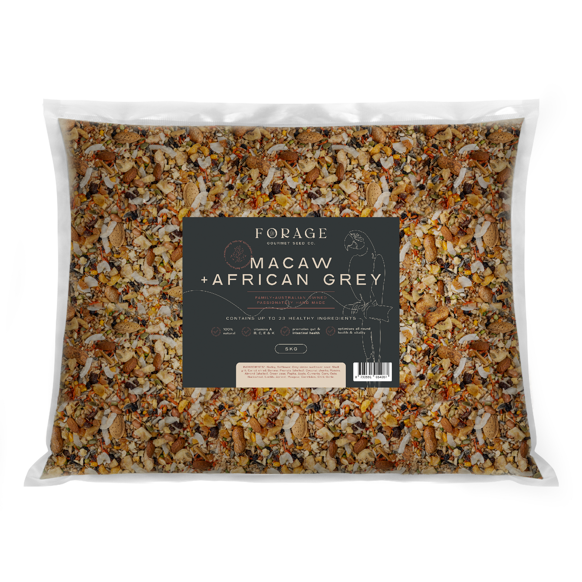 FORAGE MACAW & AFRICAN GREY 5KG