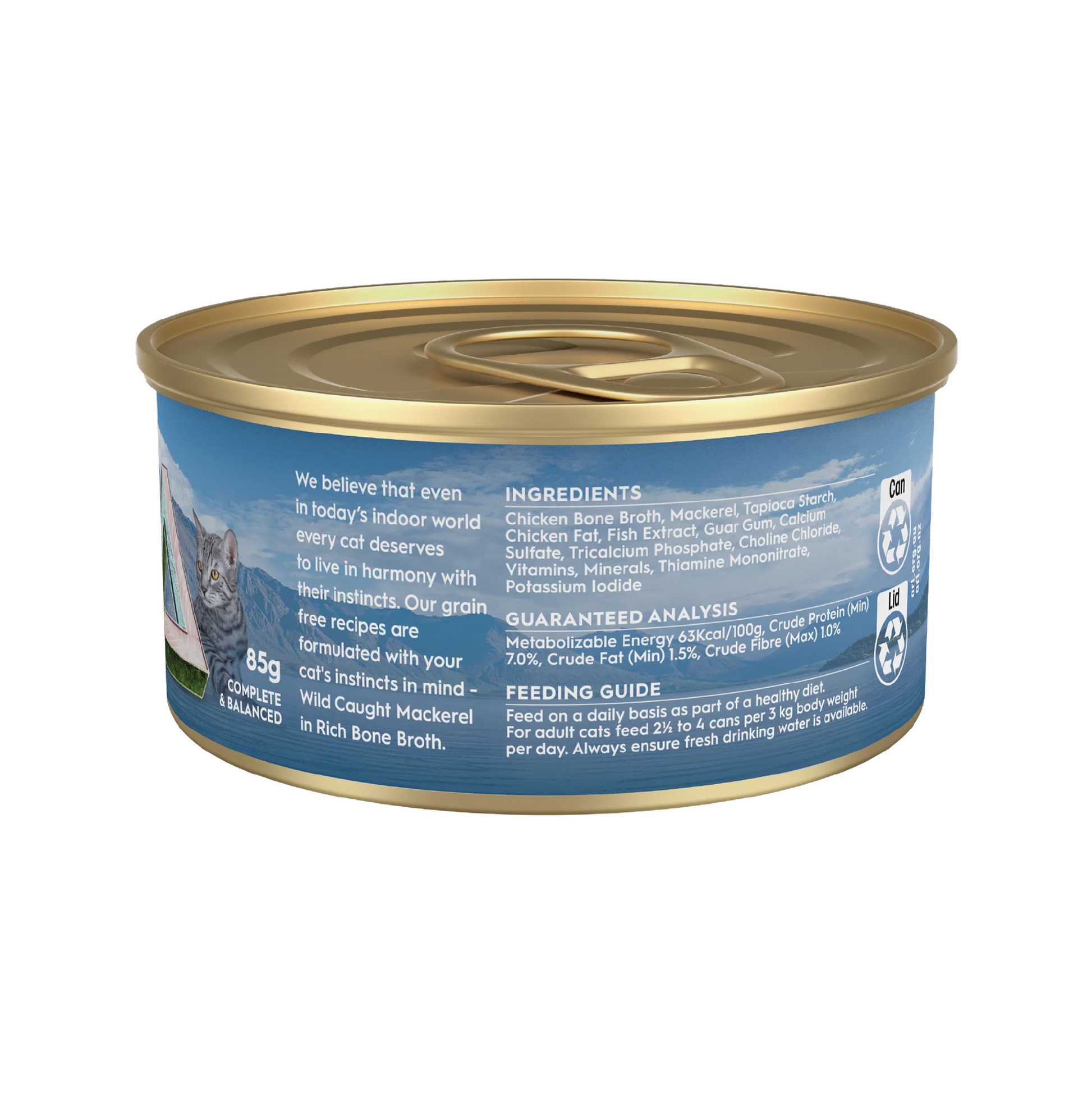 TRILOGY BONE BROTH ADULT MACKEREL 85G