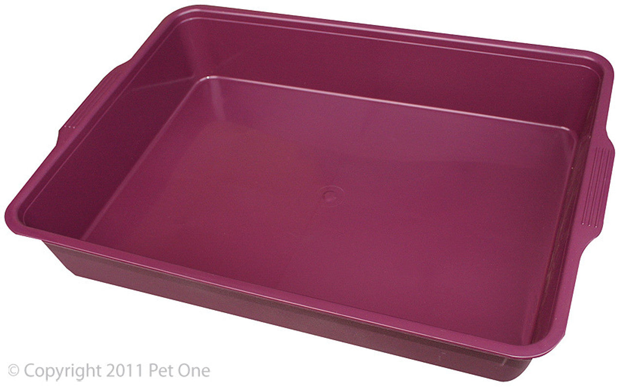 PET ONE LITTER TRAY RECTANGLE MD BL/ GR/ BG