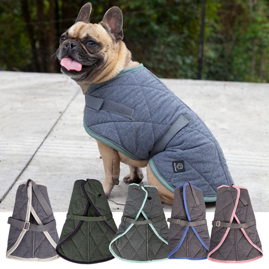 PET ONE DOG COAT NIGHTSLEEPER 45CM GREY TURQUOISE