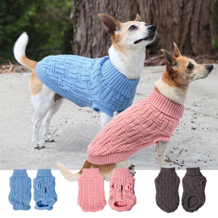PET ONE DOG COAT KOMFYKNIT JUMPER ICELANDIC BLACK 25CM