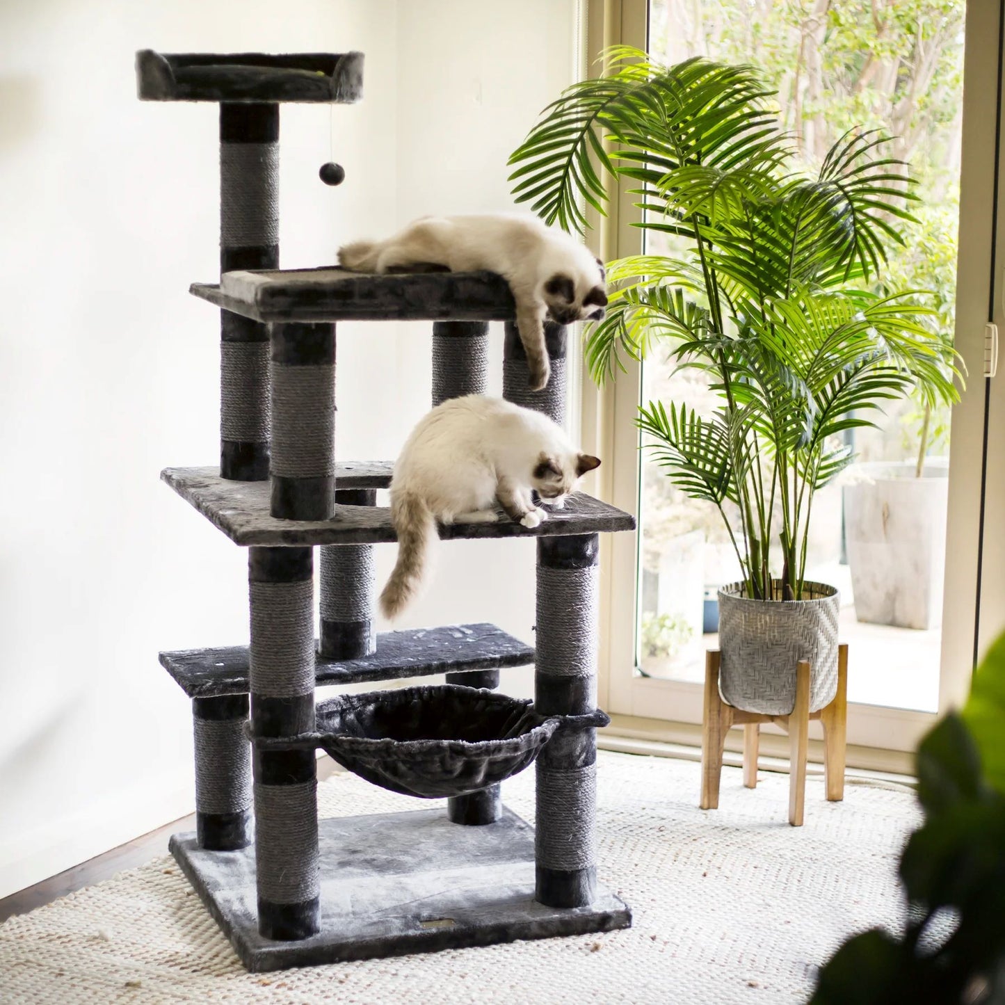 KAZ CAT SCRATCHER 5 LEVEL PLAYGROUND CHARCOAL
