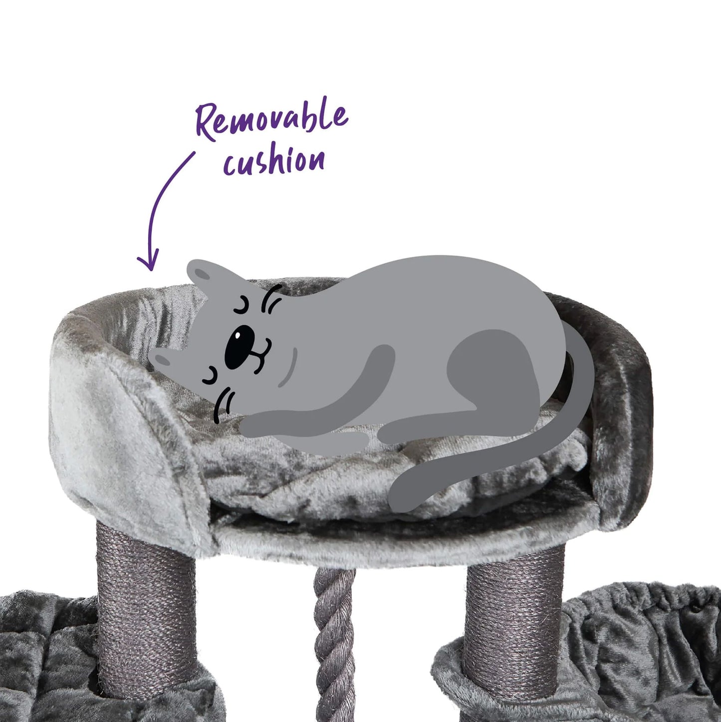 KAZOO CAT SCRATCHER ECO SCRATCH AND SLEEP GREY