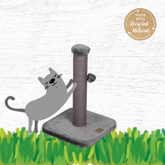 ECO-FRIENDLY KITTY SCRATCH POST - LG - CHARCOAL KAZOO