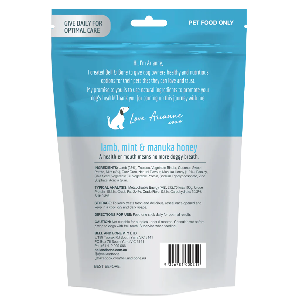 BELL & BONE DENTAL CHEW SMALL LAMB