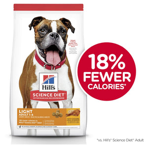 HILL'S SCIENCE DIET LIGHT ADULT DRY DOG FOOD 12KG