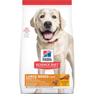 HILL'S SCIENCE DIET LIGHT ADULT LARGE BREED DRY DOG FOOD 12KG