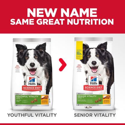 HILL'S SCIENCE DIET ADULT 7+ SENIOR VITALITY DRY DOG FOOD 1.58KG