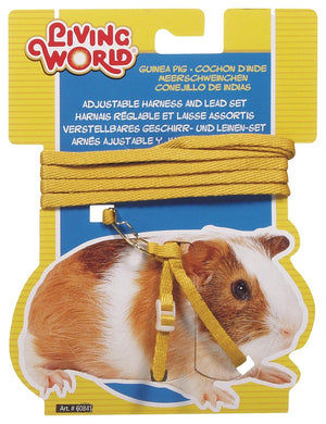 LIVING WORLD GUINEA PIG HARNESS/LEAD SET - YELLOW