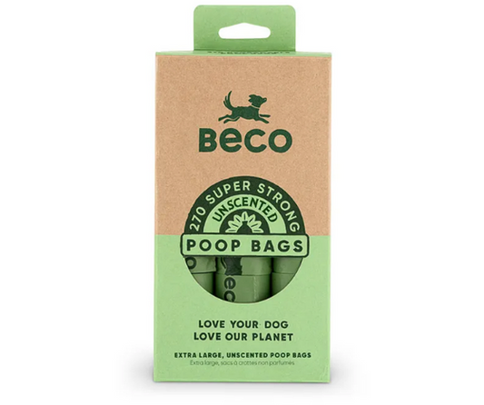 BECO POOP BAGS UNSCENTED LEAK PROOF 270PK 