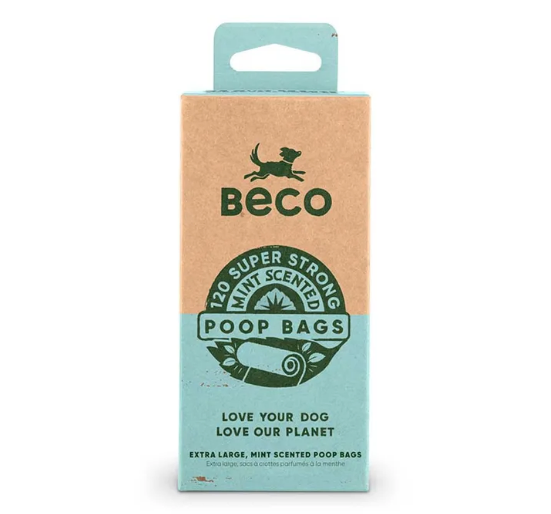 BECO POOP BAGS MINT SCENT LEAK PROOF 120PK