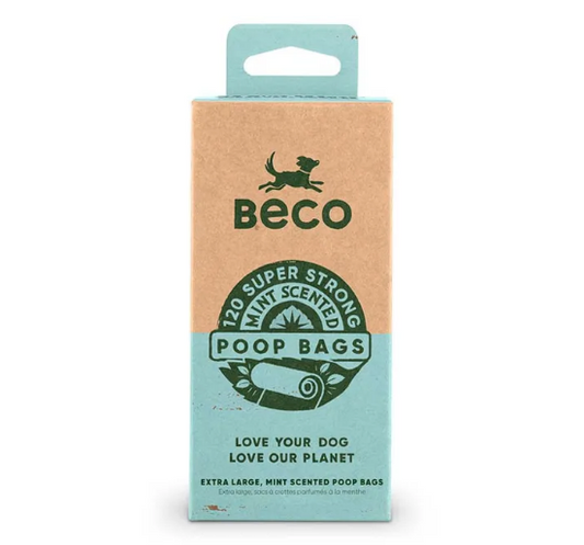 BECO POOP BAGS MINT SCENT LEAK PROOF 120PK