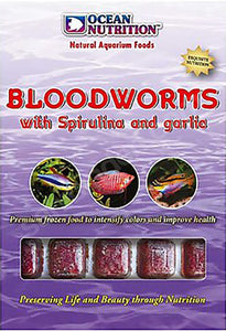 ON FROZEN BLOODWORMS SPIRULINA & GARLIC 100G