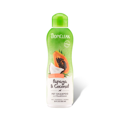 TROPICLEAN SHAMPOO - PAPAYA COCONUT 592ML