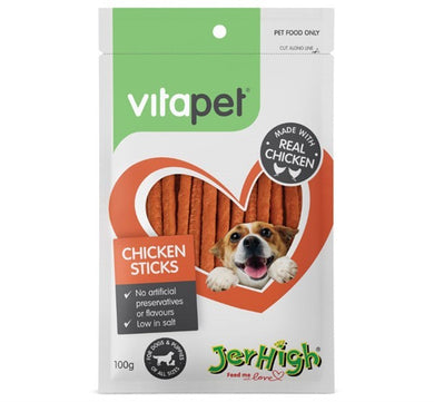 VITAPET JERHIGH CHICKEN STICK 100G