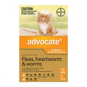 ADVOCATE CAT 0-4KG ORANGE 6PK