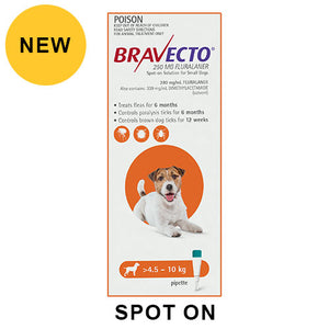 BRAVECTO SPOT-ON 4.5 - 10KG ORANGE