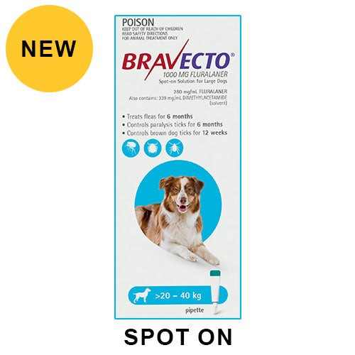 BRAVECTO SPOT-ON 20 - 40KG BLUE