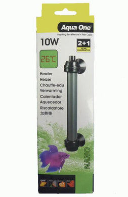 AQUA ONE BETTA HEATER 10W GLASS