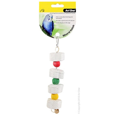 AVI ONE BIRD TOY MINERAL FLOWER KABOB 18CM