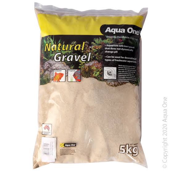 AQUA ONE NATURAL GRAVEL RIVER SAND AUSTRALIAN 5KG