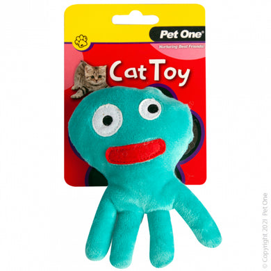 CAT TOY PLUSH OCTOPUS BLUE 12.5CM