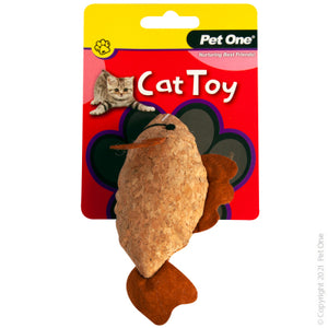 CAT TOY PLUSH CORK FISH