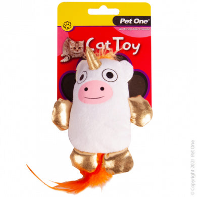 CAT TOY PLUSH MOONICORN