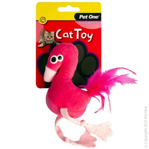 CAT TOY PLUSH FLAMINGO