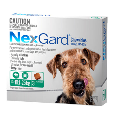 NEXGARD CHEWS LG DOG GREEN 3PK