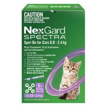 Load image into Gallery viewer, NEXGARD SPECTRA CATS 0.8-2.4KG 6 PACK