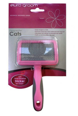 EURO GROOM CAT SLICKER - CURVED SOFT PIN