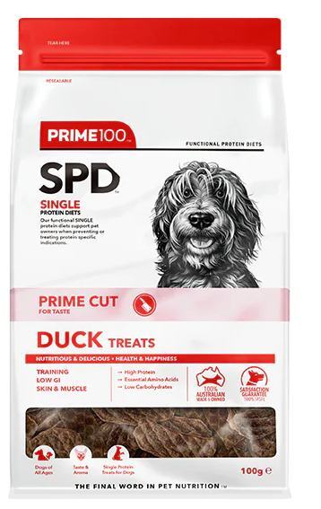 PRIME100 SPD PRIME CUT TREATS DUCK 100G