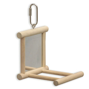 KAZOO MIRROR W PERCH WOOD SM