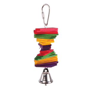 KAZ BIRD TOY RECT CHIPS & BELL SMALL